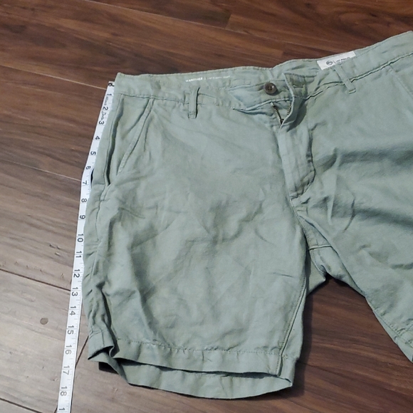 AG Adriano Goldschmied Light Green Flat Front Shorts - Picture 11 of 11